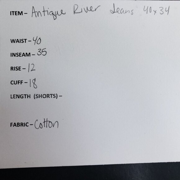 Antique River Relaxed Fit Jeans Men's Size 40x34 Light Wash - Picture 6 of 7